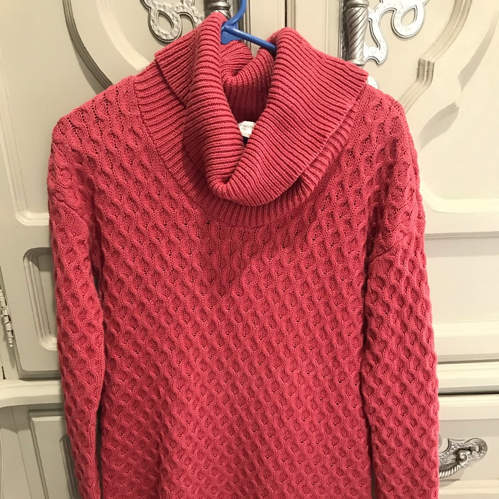 Motherhood Maternity Coral Sweater Tunic Large